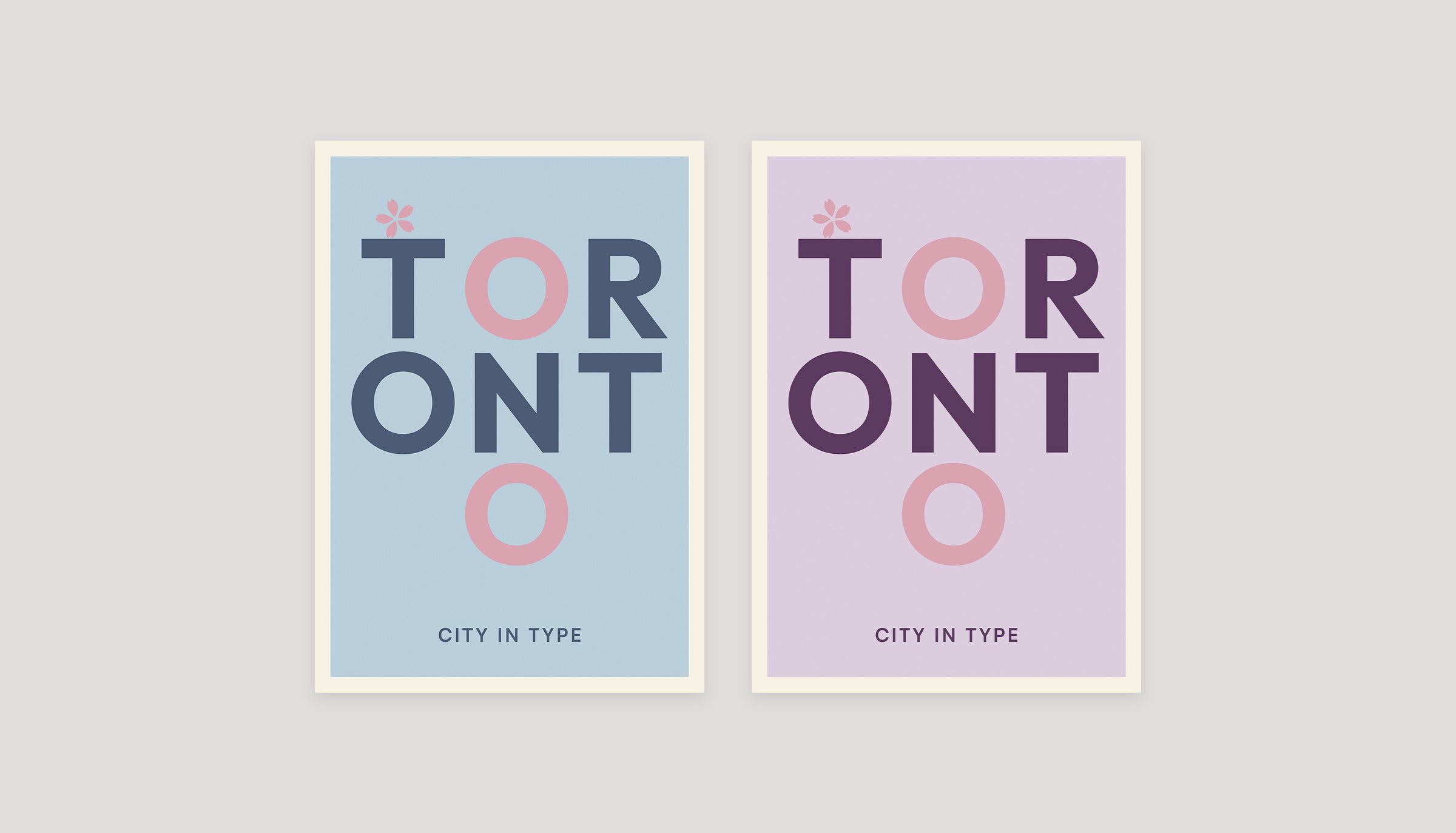 Two typographic city posters: Toronto