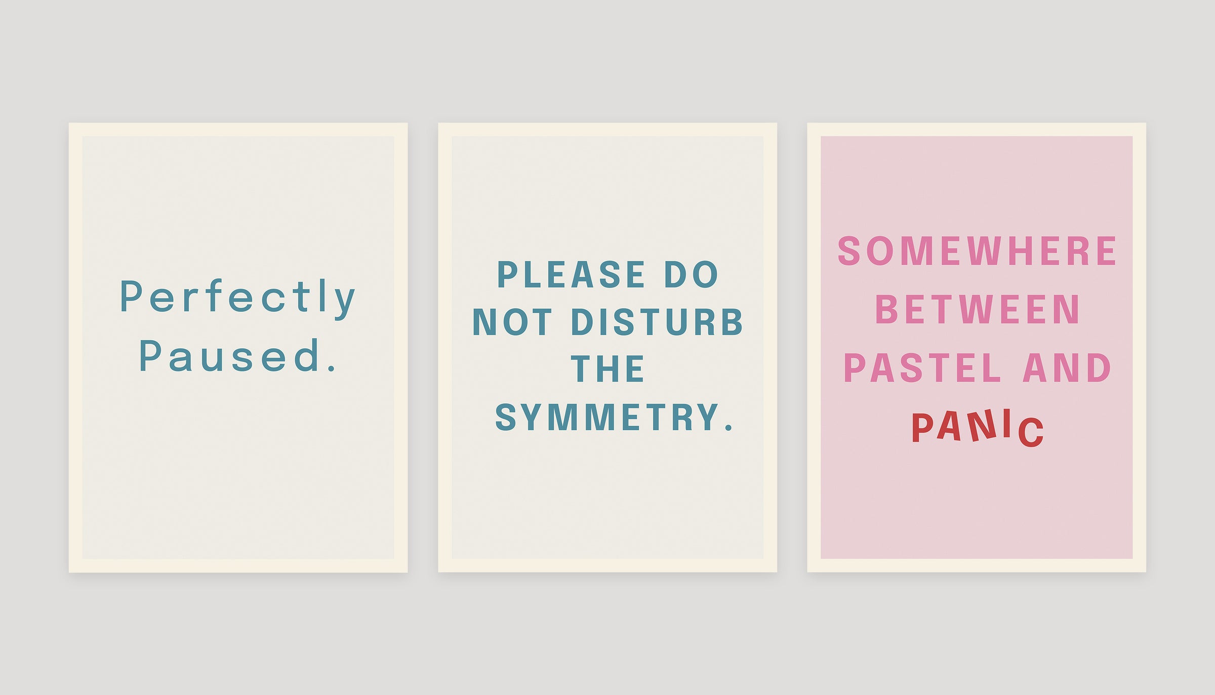 Things Said in Passing — Vol. 1: Measured Statements poster set