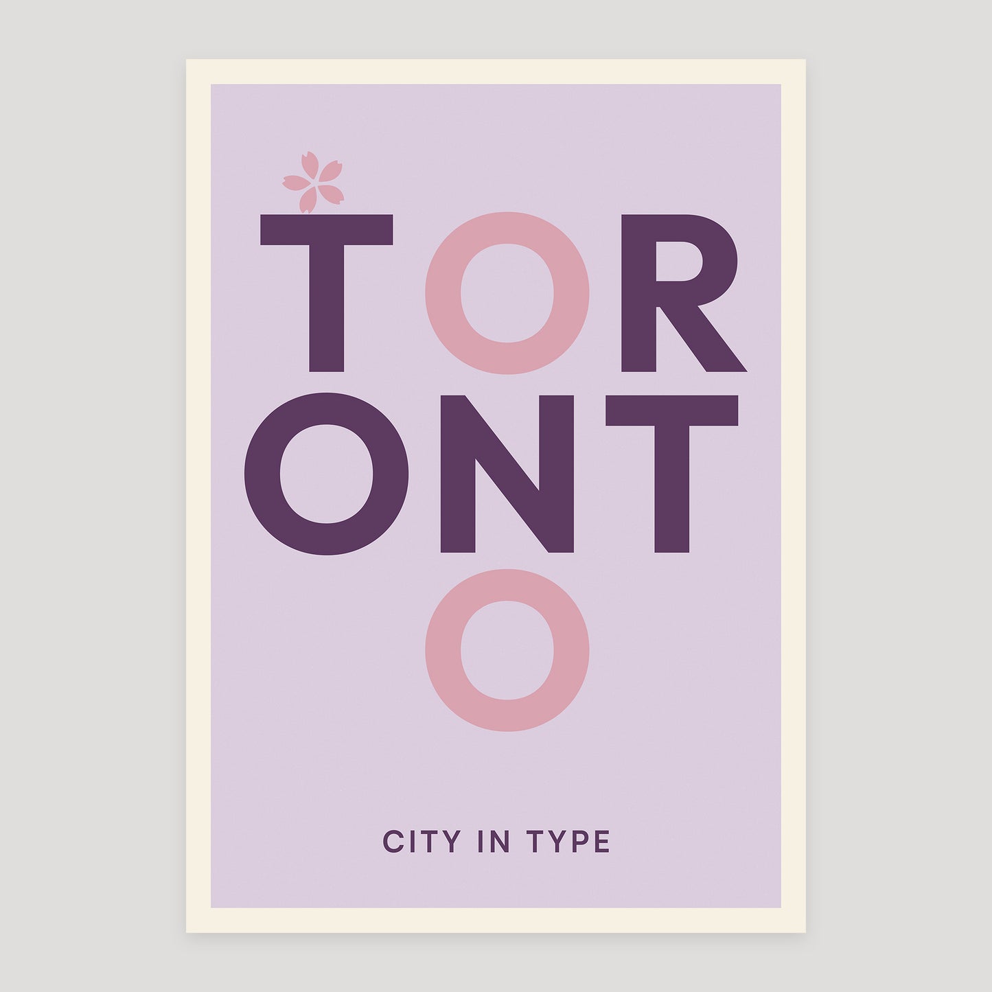 Toronto Yorkville Edition typographic poster, stacked city letters