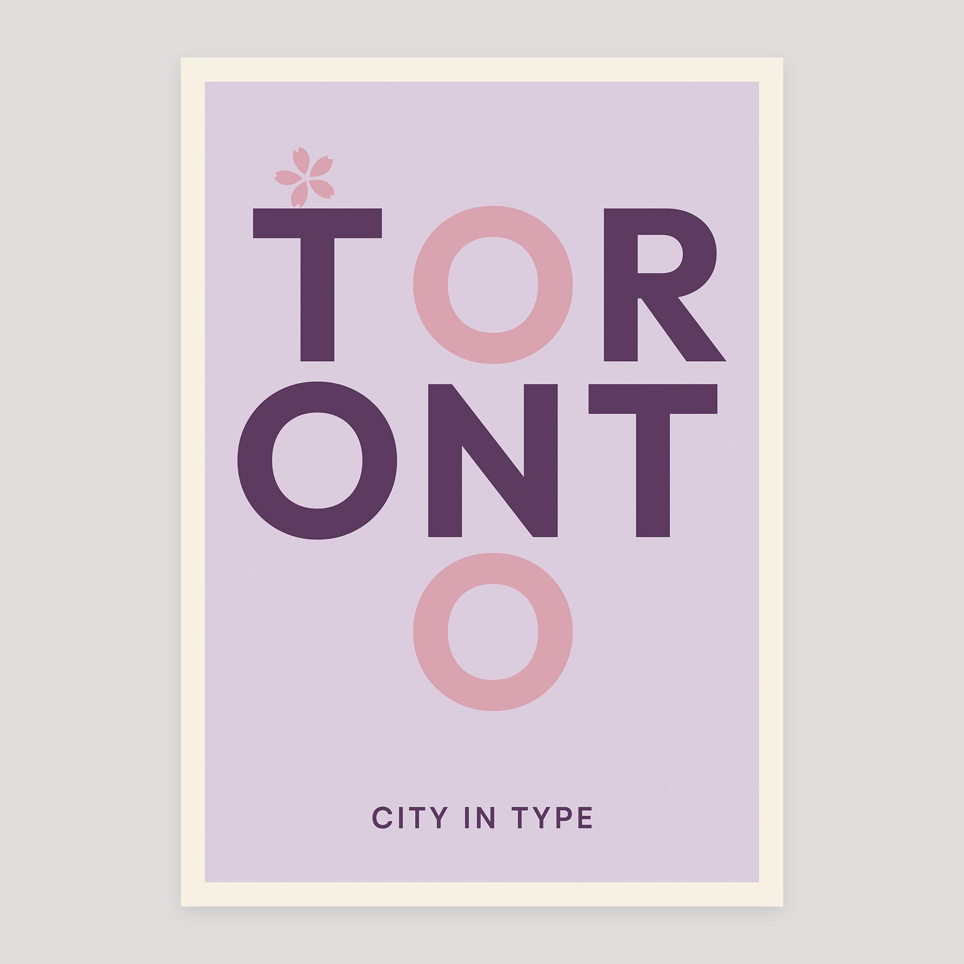Toronto Yorkville Edition typographic poster, stacked city letters