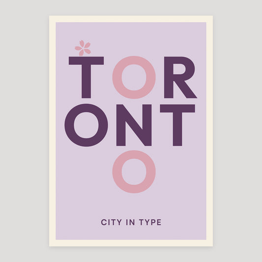 Toronto Yorkville Edition typographic poster, stacked city letters