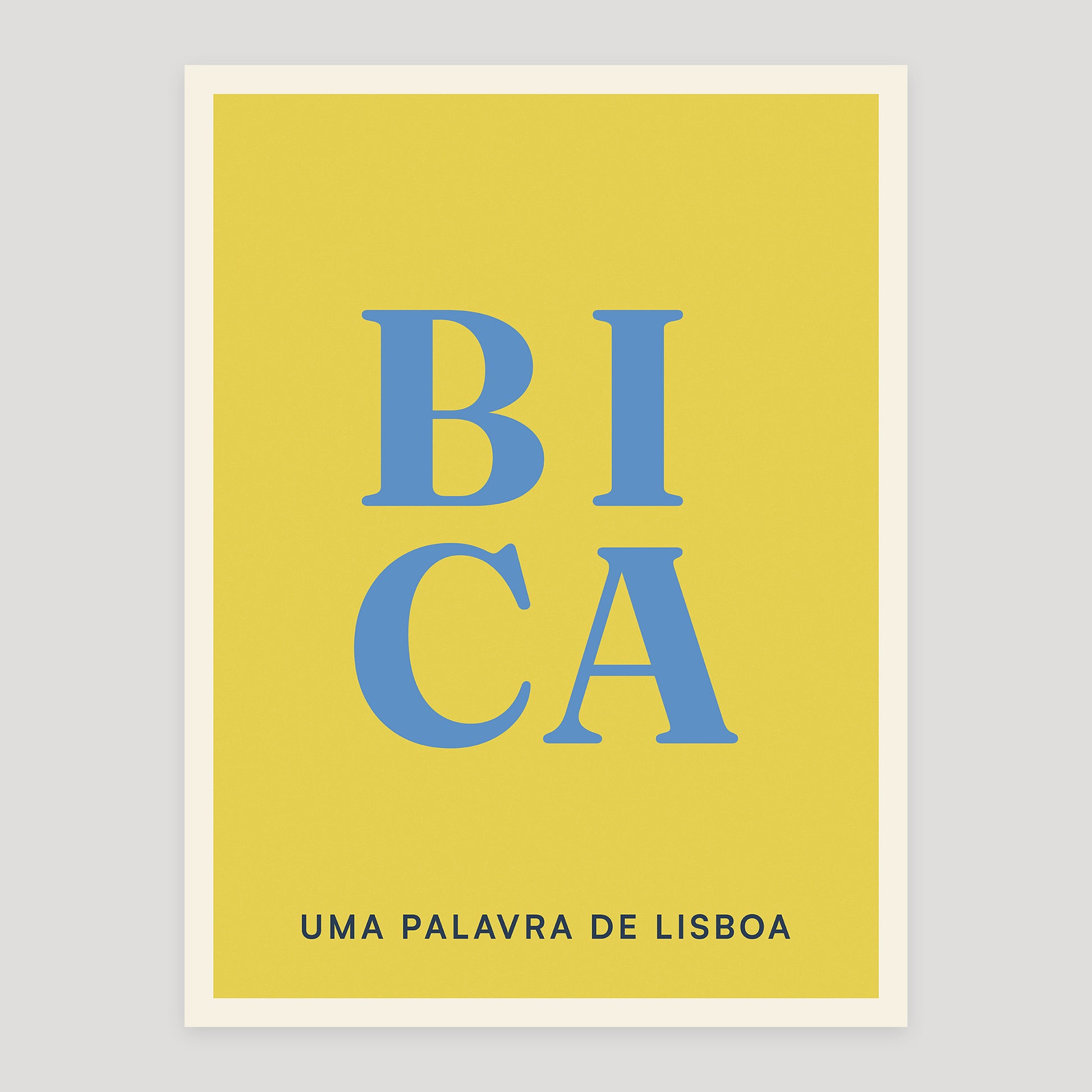 Bica typographic poster from Lisbon