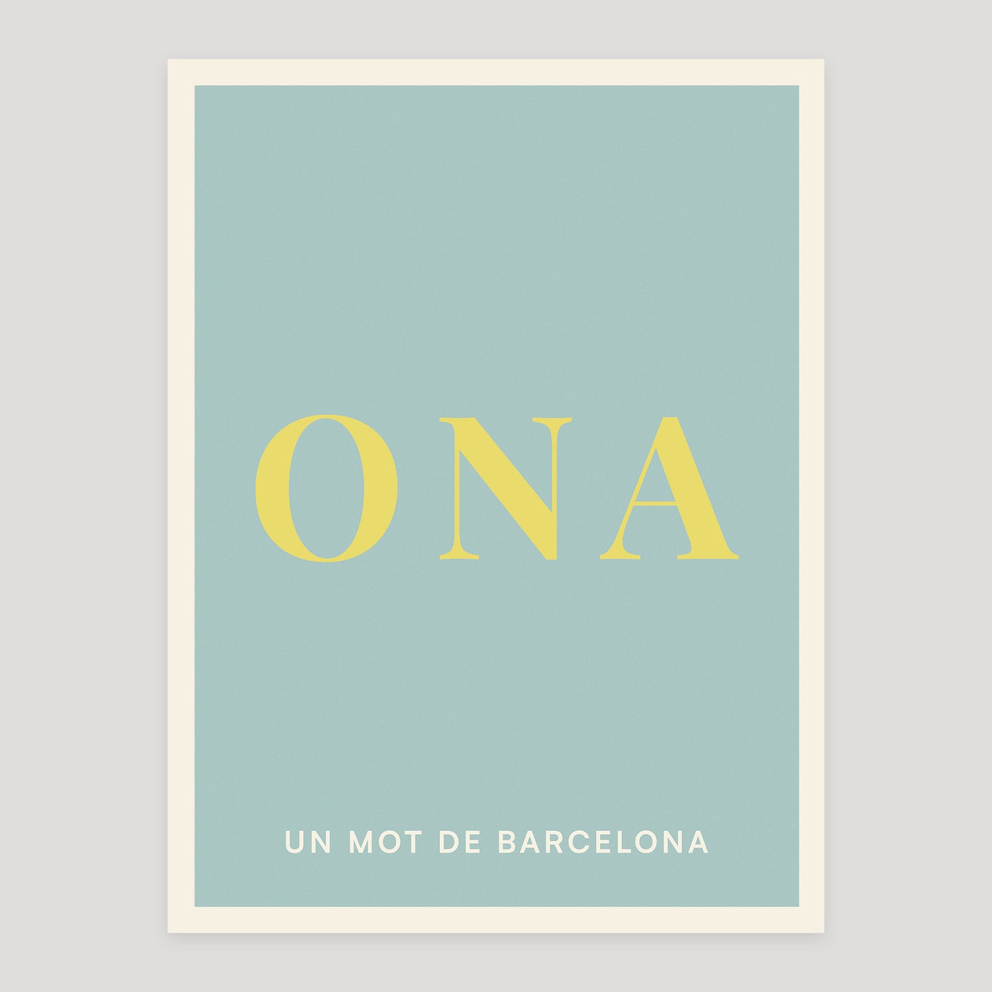 Ona typographic poster from Barcelona
