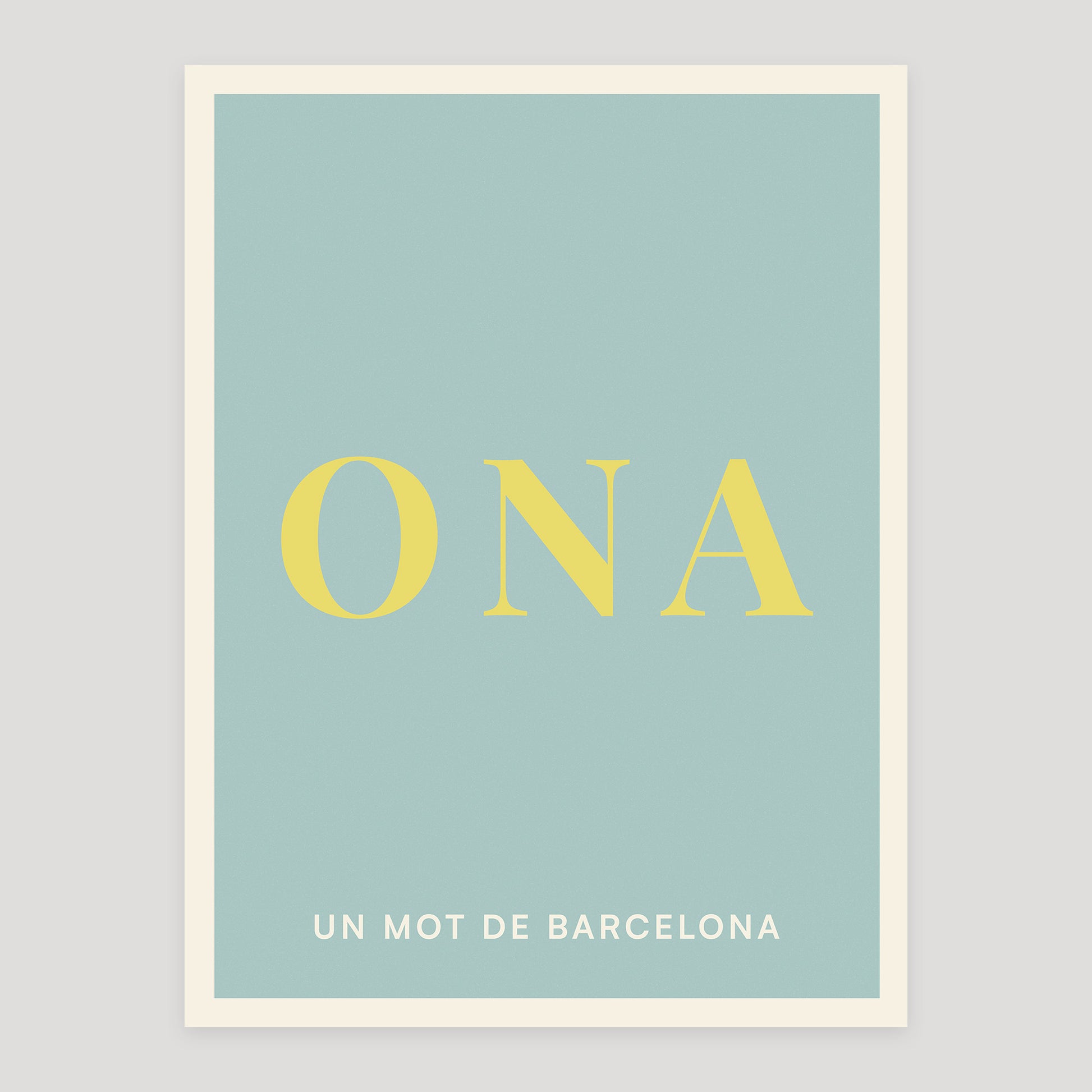 Ona typographic poster from Barcelona