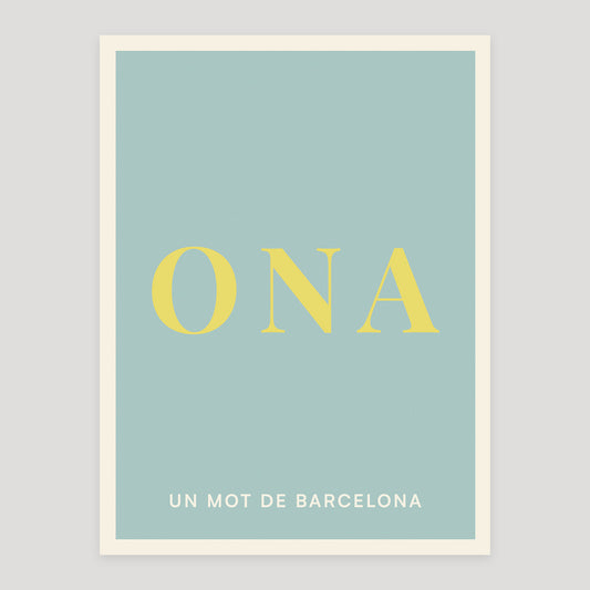 Ona typographic poster from Barcelona
