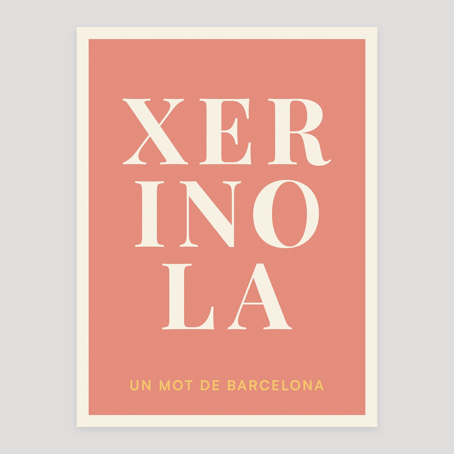 Xerinola typographic poster from Barcelona
