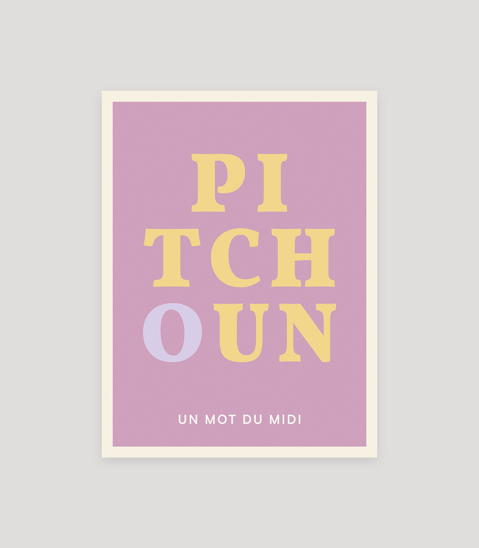 Pitchoun typographic poster from Toulouse