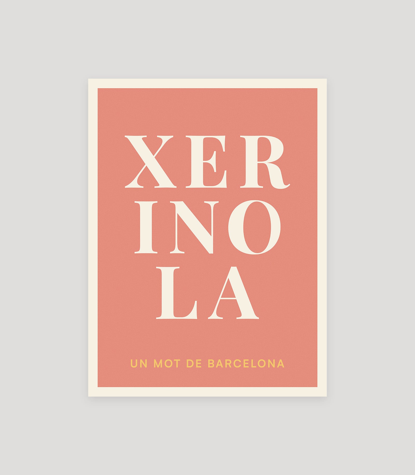Xerinola typographic poster from Barcelona